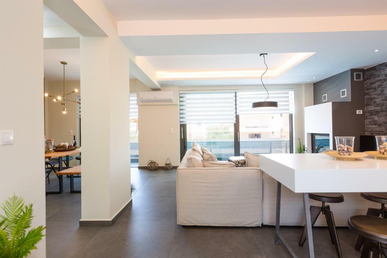 Nisos Villa, Pool & Heated Spawhirlpool, Walking To Beach, By Thinkvilla สฟากากิ ภายนอก รูปภาพ